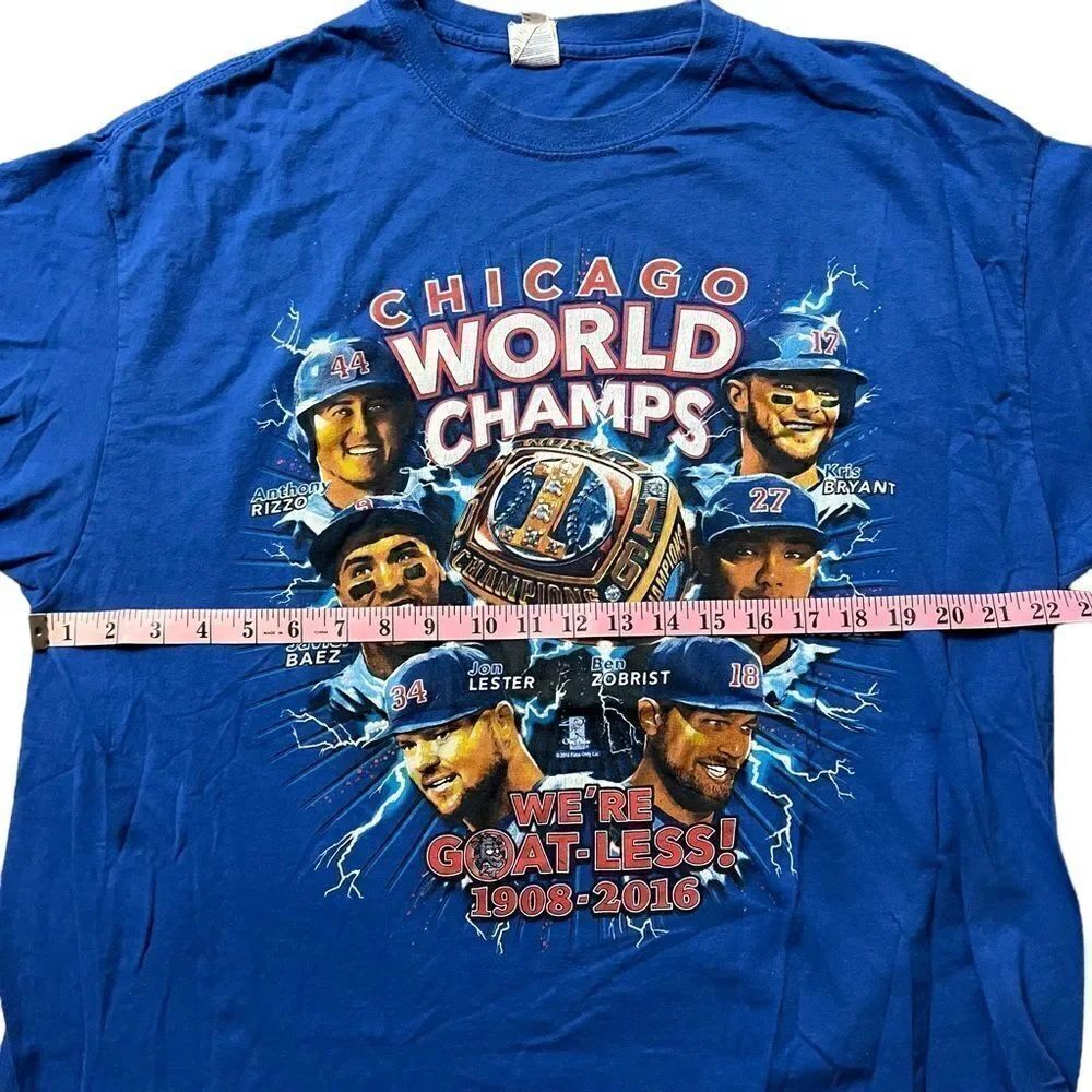 Chicago Cubs "We're Goat-Less!" World Series Tee - Picture 5 of 5
